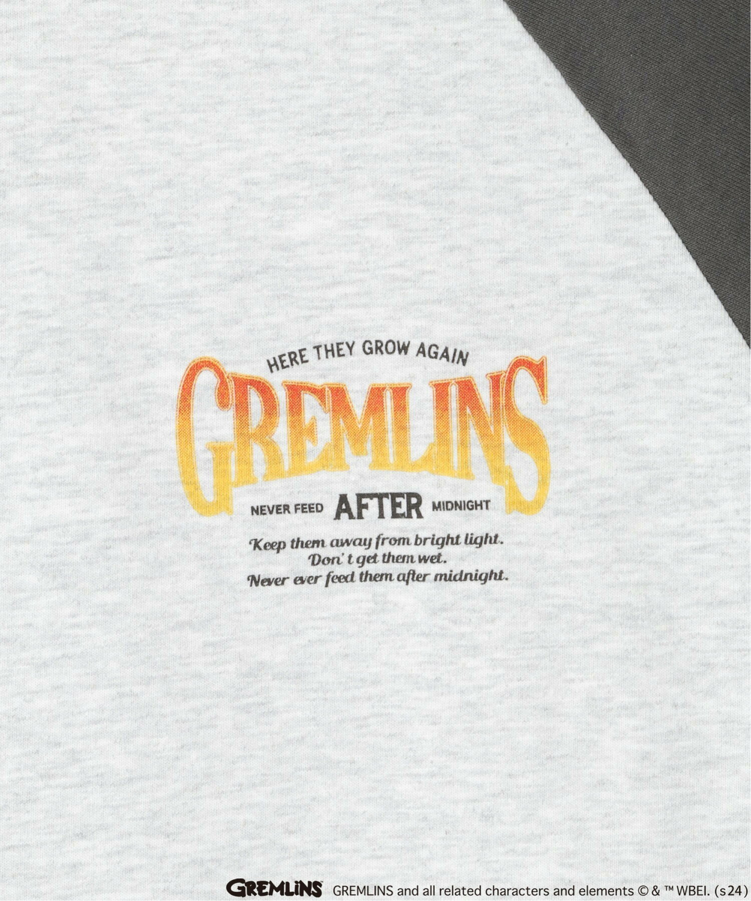 GREMLINS グレムリン ラグランプリントTシャツ